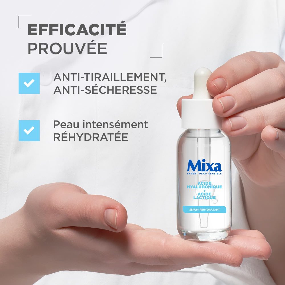 Mixa Sérum Concentré Réhydratant – Acide Hyaluronique + Acide Lactique