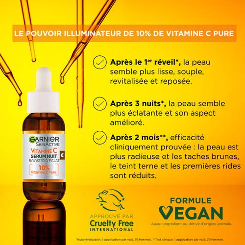 Garnier SkinActive Vitamine C – Sérum Nuit Booster d'Éclat