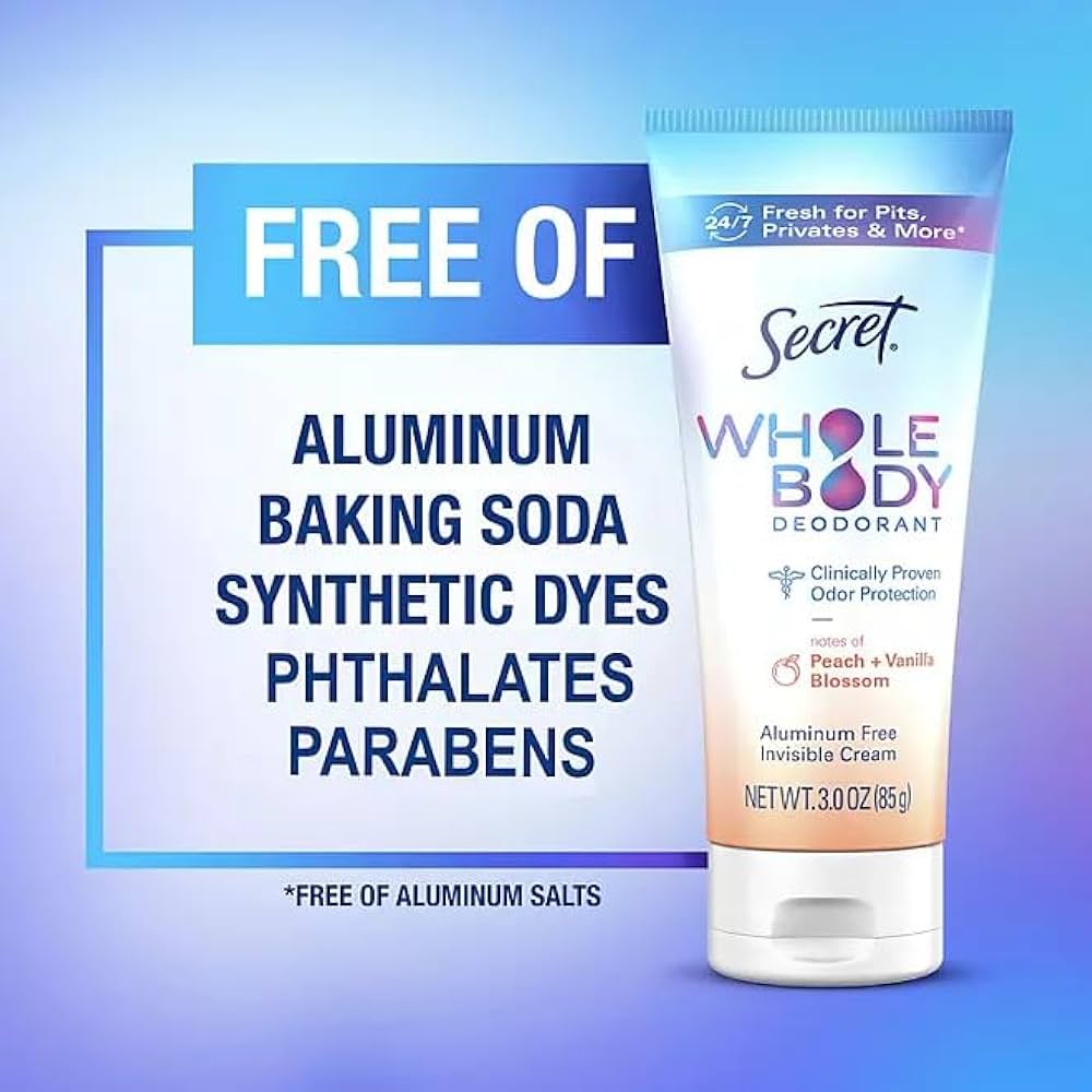 Secret Whole Body Deodorant – Peach + Vanilla Blossom (Pack 2-en-1)
