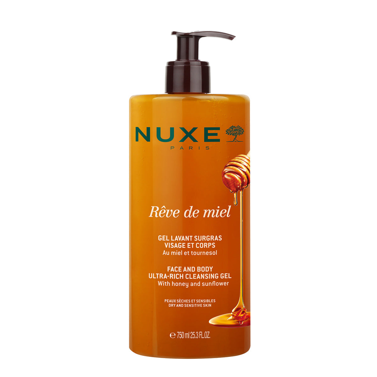 Nuxe Rêve de Miel – Gel Lavant Surgras Visage et Corps