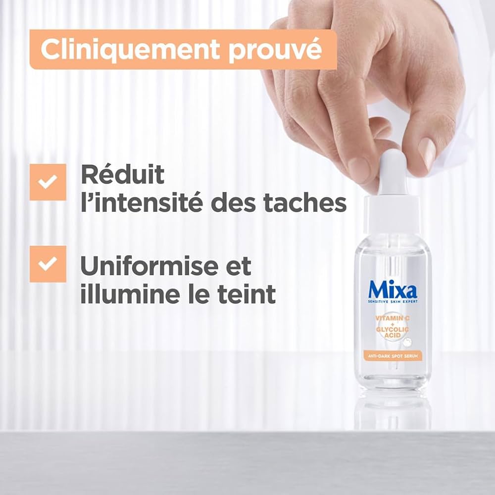 Mixa Sérum Concentré Anti-Taches – Vitamine C + Acide Glycolique