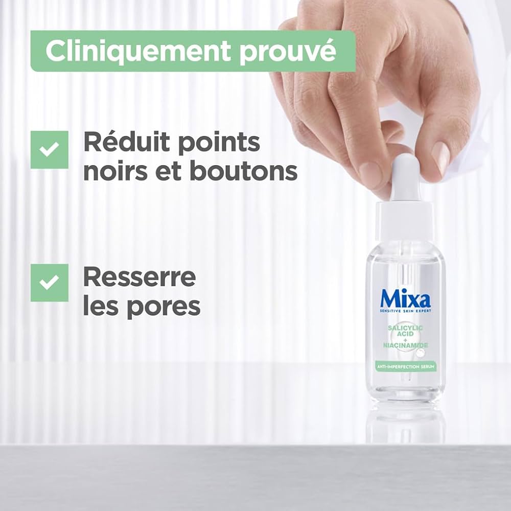Mixa Sérum Concentré Anti-Imperfections – Acide Salicylique + Niacinamide
