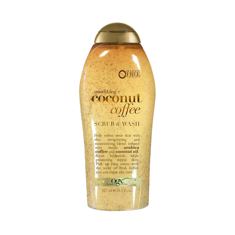 OGX Smoothing+ Coconut Coffee Scrub & Wash