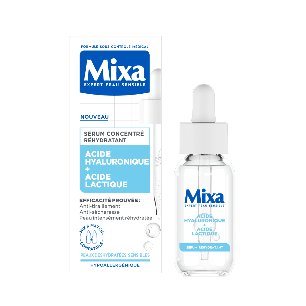 Mixa Sérum Concentré Réhydratant – Acide Hyaluronique + Acide Lactique