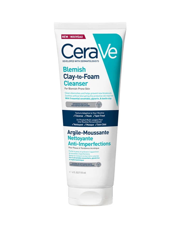 CeraVe Argile-Moussante Nettoyante Anti-Imperfections – Blemish Clay-to-Foam Cleanser
