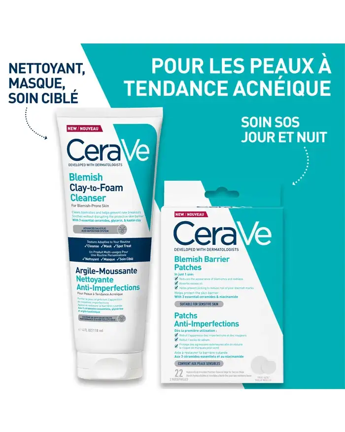 CeraVe Argile-Moussante Nettoyante Anti-Imperfections – Blemish Clay-to-Foam Cleanser