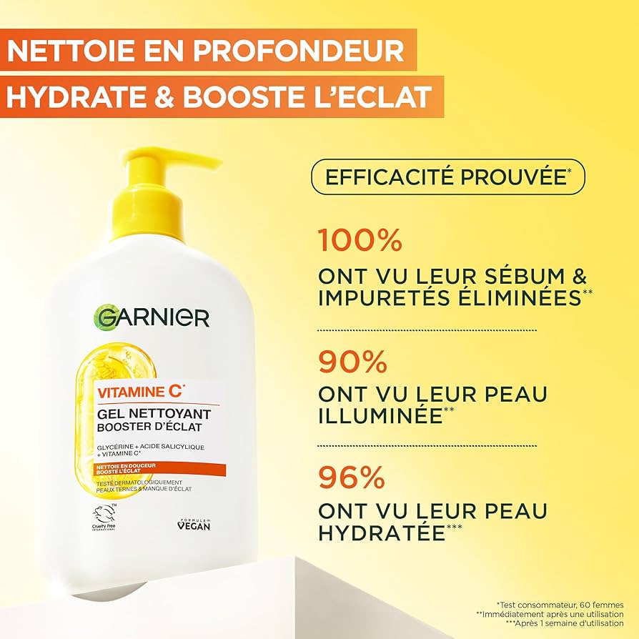 Garnier Vitamine C Gel Nettoyant Booster d'Éclat