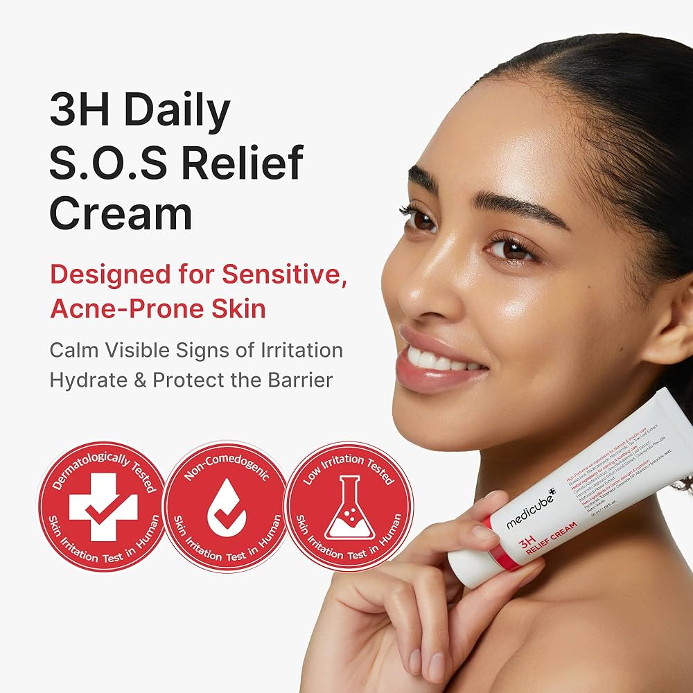 Medicube 3H Daily S.O.S Relief Cream – Crème Apaisante Peaux Sensibles & Acnéiques