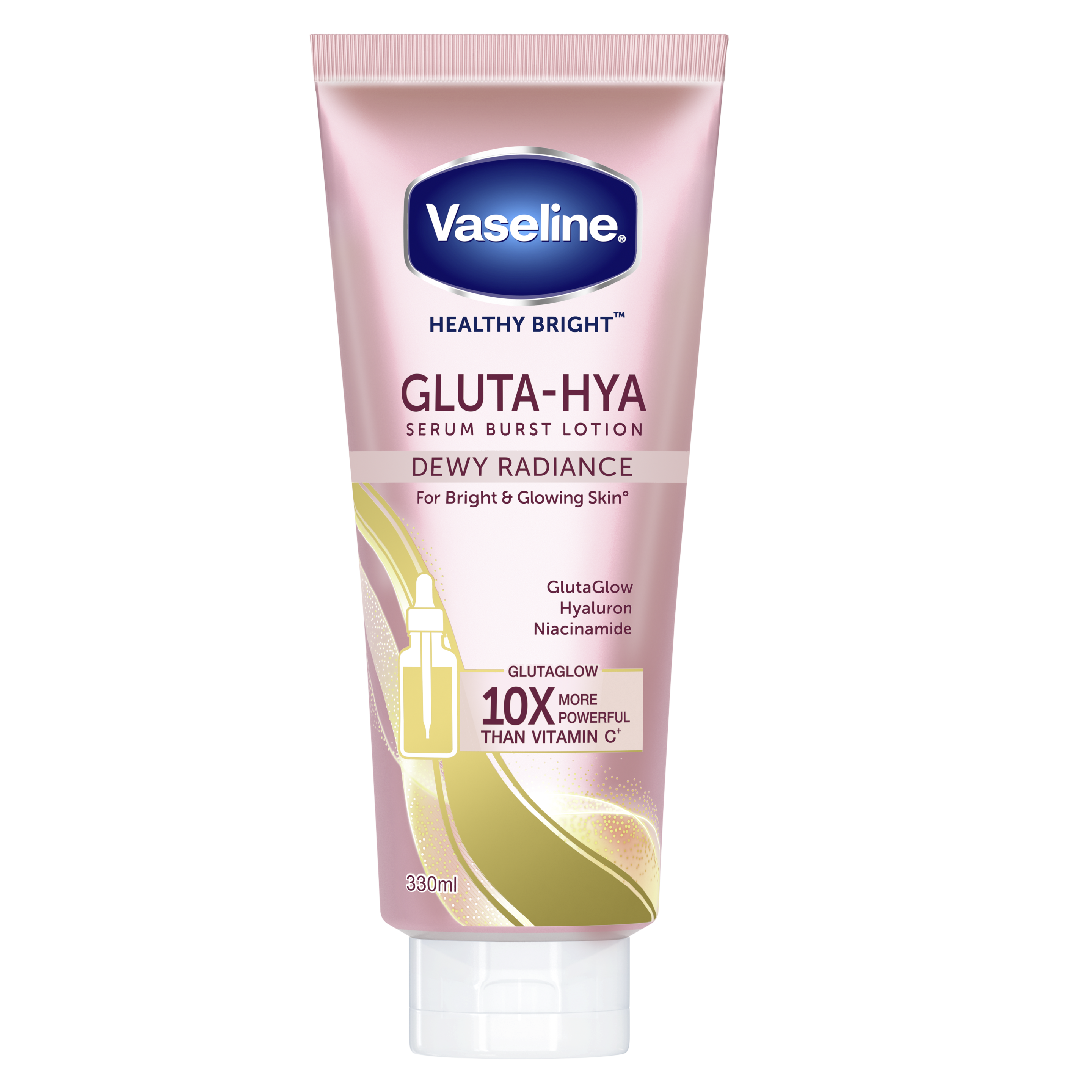 Vaseline Healthy Bright Gluta-Hya Serum Burst Lotion Dewy Radiance 330ml