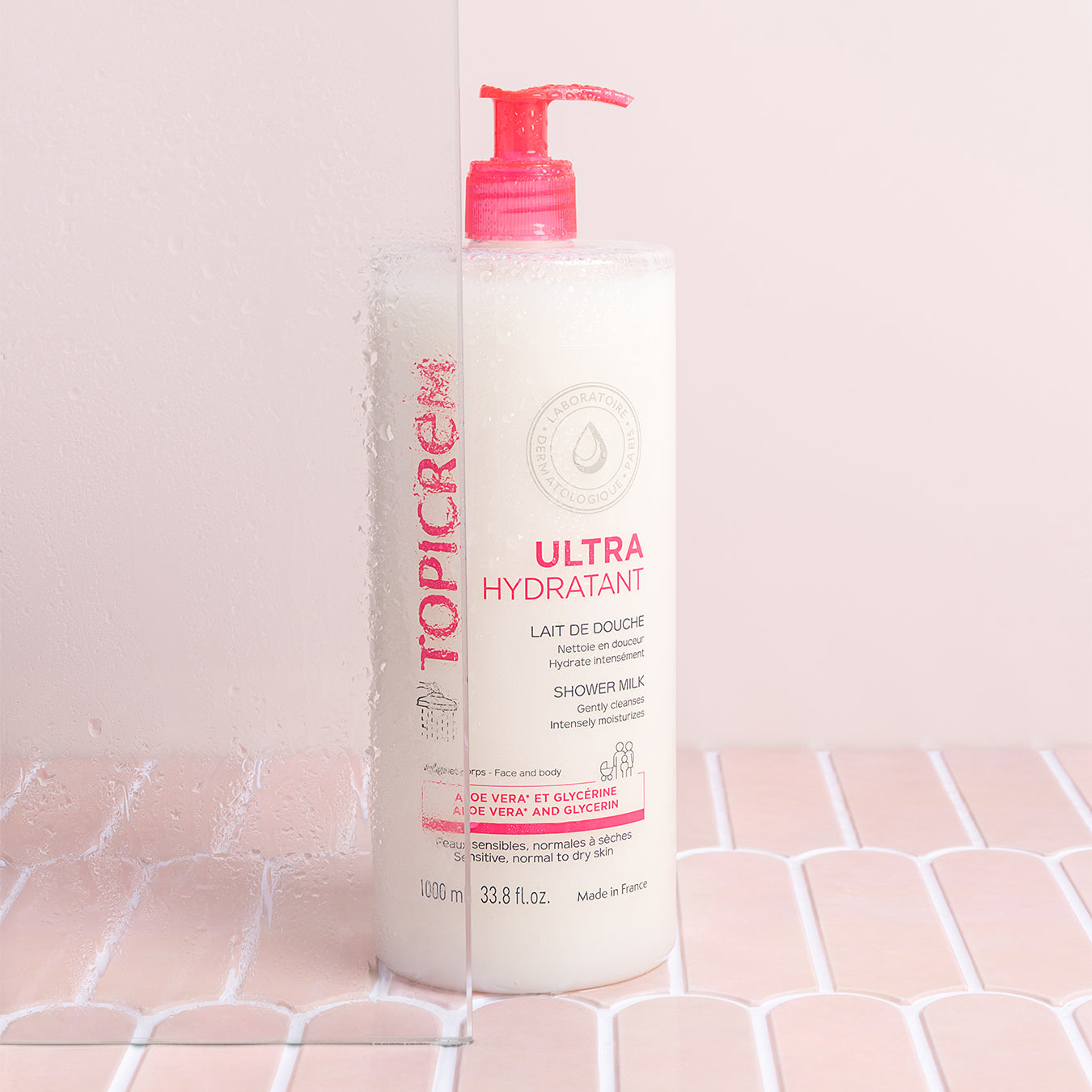 Topicrem Ultra Hydratant - Lait de Douche Aloe Vera & Glycérine - 1Litre