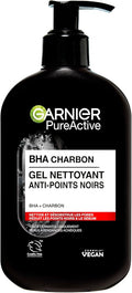 Garnier PureActive BHA Charbon Gel Nettoyant Anti-Points Noirs
