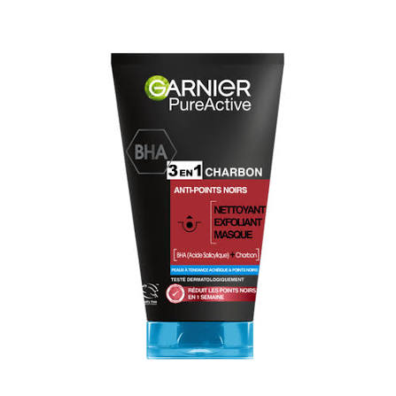 Garnier PureActive Gel Nettoyant Charbon Anti-Points Noirs