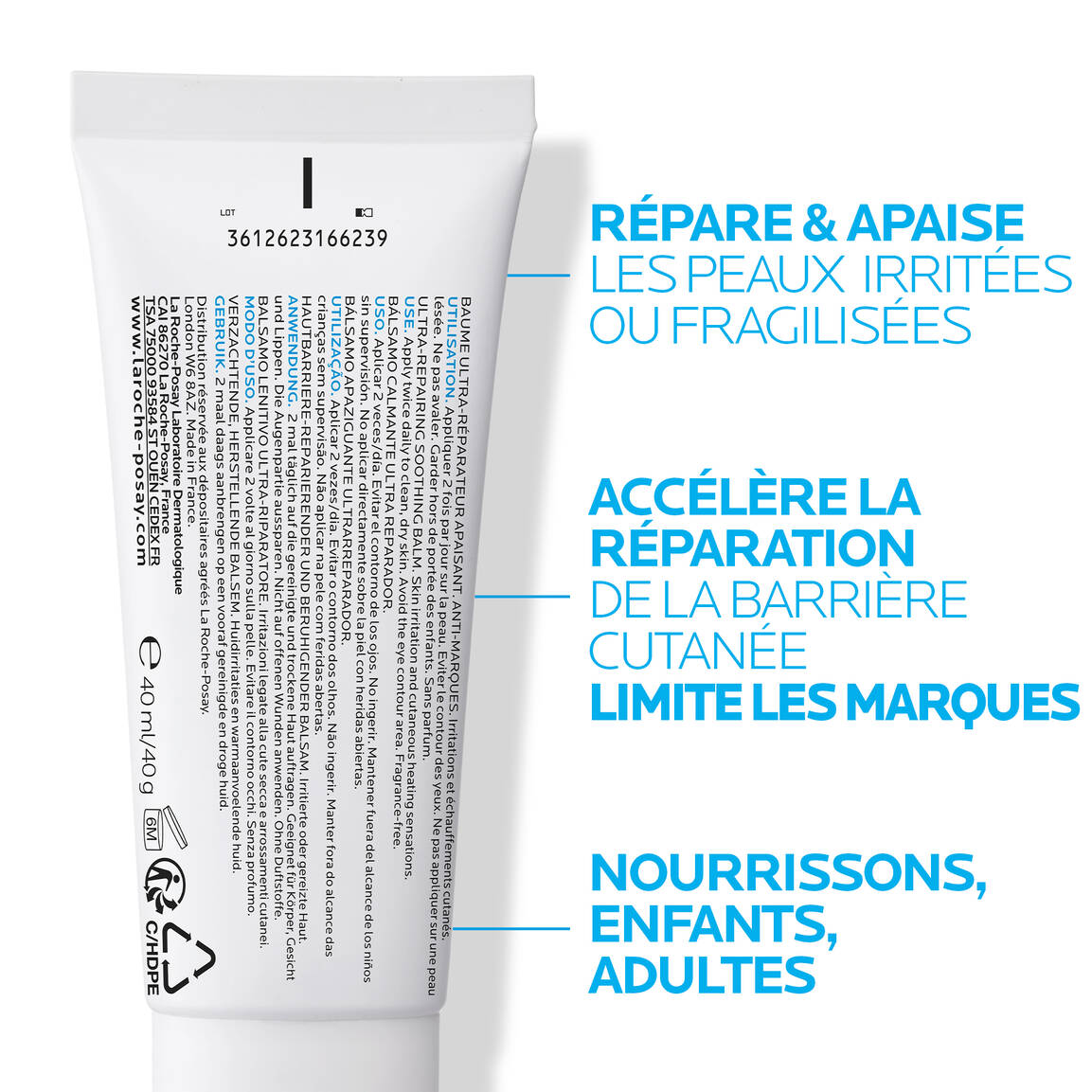La Roche-Posay Cicaplast Baume B5+ - Baume Ultra-Réparateur Apaisant -40ml